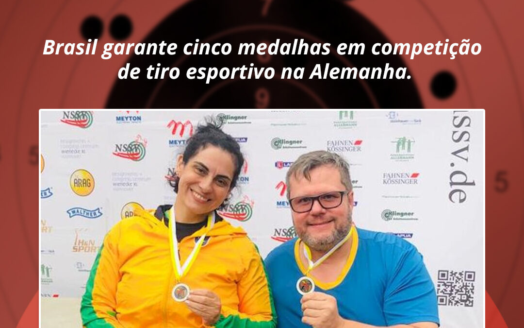 Brasil garante cinco medalhas em competição de tiro esportivo na Alemanha