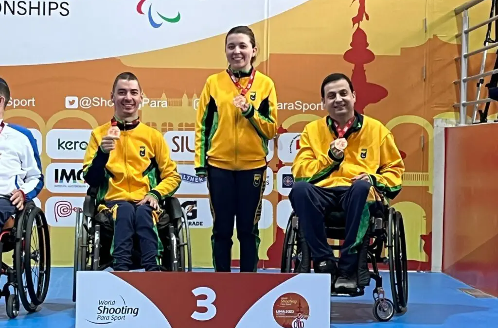 Oito participantes brasileiros disputam na modalidade de tiro esportivo, representando o país nos Jogos Parapan-Americanos de Santiago 2023!